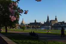 Dresde - vue sur la rivière de l´Elbe