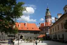 Cortile di Český Krumlov